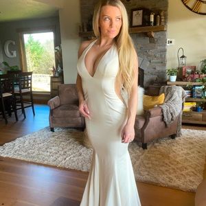 Jovani size 0 white gown